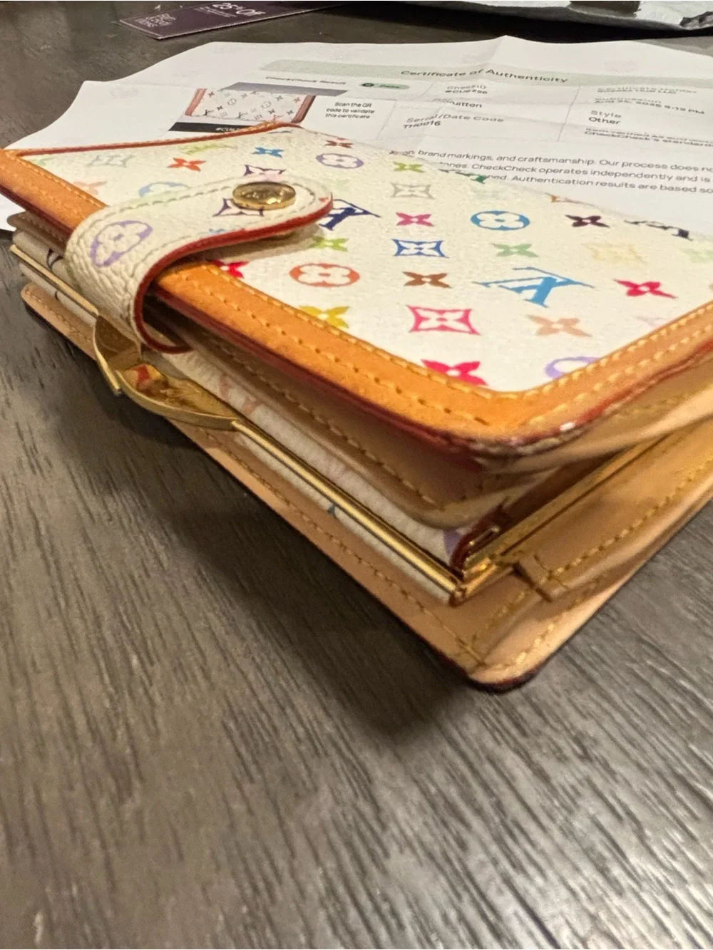 Louis Vuitton x Takashi Murakami Multicolore Viennois Wallet M92987 TH0016